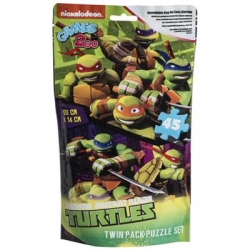 Puzzle 2 w 1 Wojownicze żółwie Ninja-100775