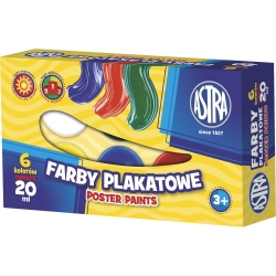 Farby 6kol 20ml plakatowe ASTRA,-101402