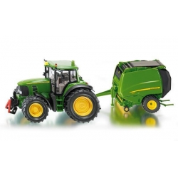 Siku Super: Seria 16 - Traktor John Deere z prasą-104701